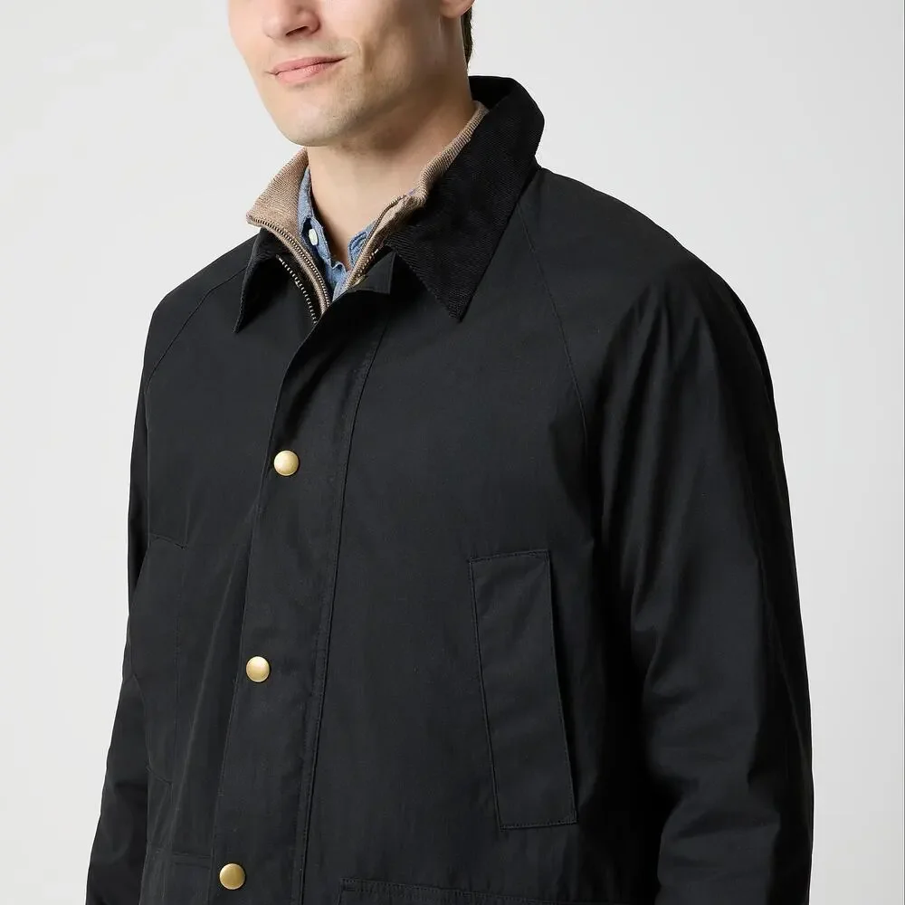 J. Crew Men's Cotton-Blend Field Jacket Long Sleeve Black Size Large NWT